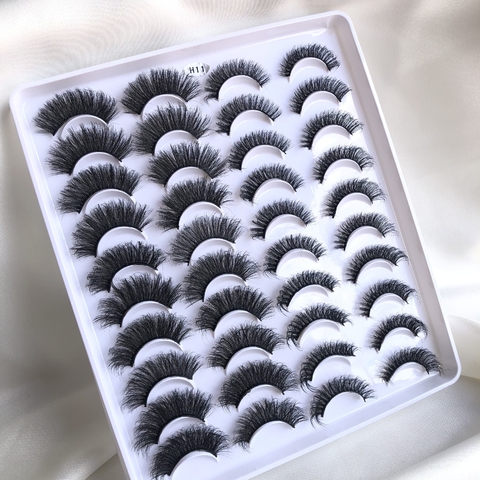 Cartela com 20 pares de cílios postiços H11 - comprar online