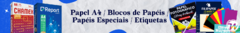 Banner da categoria Papel A4 / Blocos de Papéis / Papéis Especiais / Etiquetas