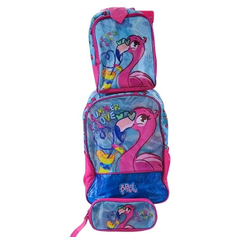 Mochila Infantil Kit Flamingo