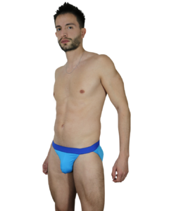 Slip Los 80s Mosch 3 Lycra Cyan Neon