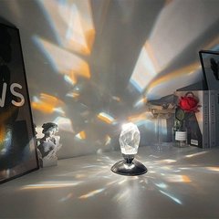 Led de cristal luz da noite com controle remoto quarto decoração humor luz novidade presente usb lâmpada cabeceira romântico projetor rgb noite na internet
