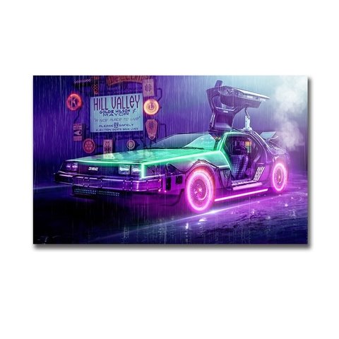 Cyberpunks cartaz na parede imagem da lona do carro moderno moda pinturas de parede para sala estar jogo homem menino presente printings