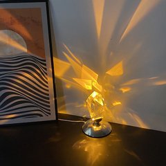 Led de cristal luz da noite com controle remoto quarto decoração humor luz novidade presente usb lâmpada cabeceira romântico projetor rgb noite na internet