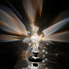 Led de cristal luz da noite com controle remoto quarto decoração humor luz novidade presente usb lâmpada cabeceira romântico projetor rgb noite - comprar online