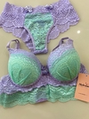 Conjunto Lingerie Collor - Lavanda com Verde Frais
