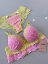 Conjunto Lingerie Collor - Amarelo com Rosa Babaloo - buy online