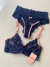 Conjunto Lingerie Milão - Marinho com Romance
