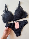Conjunto Lingerie Cris - Preto