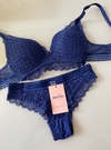 Conjunto Lingerie Bárbara - Azul