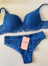 Conjunto Lingerie Bárbara - Azul Infinito