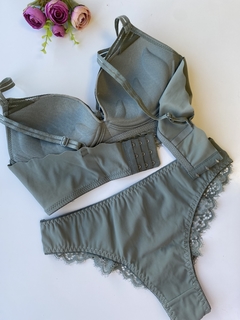 Conjunto Lingerie Manu - Verde - Abelexiano Boutique