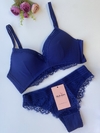 Conjunto Lingerie Manu - Azul - Abelexiano Boutique