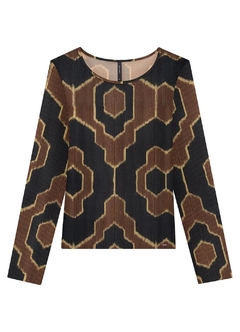 67733-Q8042D BLUSA LUNENDER BOHO MARROM