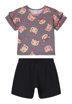 19828-R7701R CONJUNTO ALAKAZOO CUDDLY PRETO - comprar online