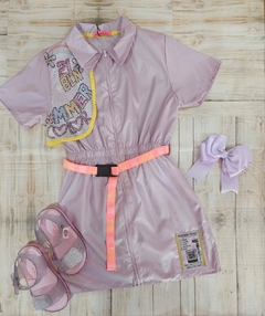 13412 VESTIDO BAMBOLLINA CORTA VENTO LILAS