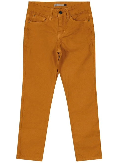 1000089181-00326 CALÇA CARINHOSO SLIM EM SARJA CARAMELO