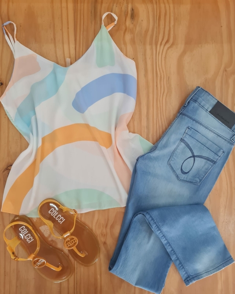 CFOSB11JX418-0505 CALÇA CALVIN KLEIN JEANS AZUL CLARO