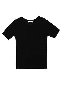 E14560-7539 BLUSA ENDLESS TRICOT CANELADO PRETO - comprar online