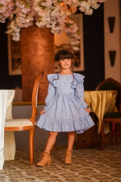 1117-2 VESTIDO LALOOK BIA LAISE AZUL