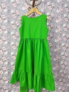 1118-3 VESTIDO LALOOK AMELIA VERDE BANDEIRA
