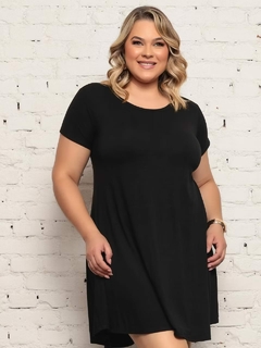 2079472-2 VESTIDO MORZY VISCOLYCRA MANGA CURTA PRETO
