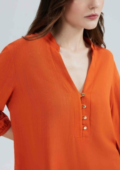 HFA3LEHEN CAMISA FEM HERING MANGA 7/8 LARANJA - comprar online