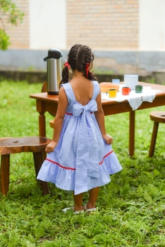 1119-1 VESTIDO LALOOK AMELIA LISTRADO AZUL - comprar online