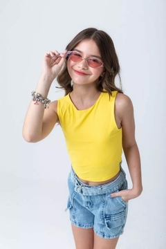 22936-3067 CROPPED LICO & TECA AMARELO