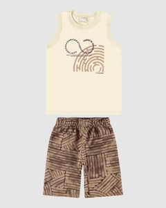 1000127182-02143 CONJUNTO MALWEE KIDS BEGE - comprar online