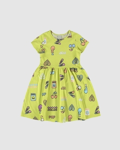 1000122992-DM61B VESTIDO MALWEE KIDS GODE VERDE CLARO CEREJA