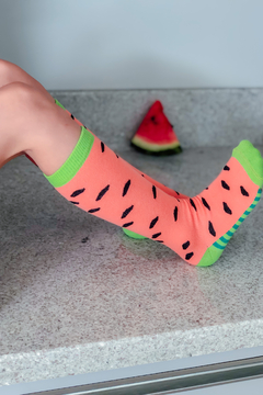 1001050 MEIA VITAMINA KIDS 3/4 MELANCIA - loja online