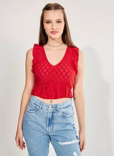 2238-100455707 REGATA YOUCOM C/BABADO VERMELHO