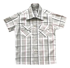 2096 CAMISA XADREZ CINZA/BRANCO/ROSE - comprar online
