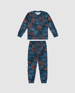 1000126337-DQ13B PIJAMA ML MALWEE KIDS AZUL ESCURO DINOSSAURO