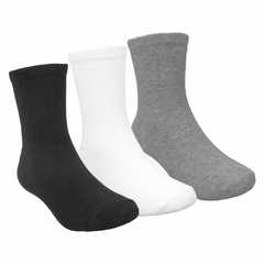 0009578-95781 KIT MEIA LISA C/3 PARES PIMPOLHO CANO ALTO BRANCA/CINZA/PRETA