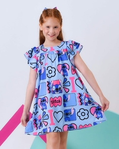 2884614 VESTIDO MYA KIDS LILO STITCH PINK