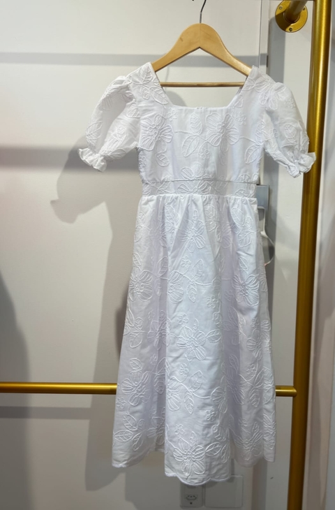 01495137 VESTIDO LAURA OHAY ALGODAO BORDADO