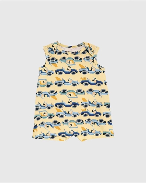 1000132035-DV50A MACAQUINHO MALWEE KIDS AMARELO CLARO CARRO