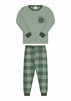 19996-Q3677P PIJAMA ML ALAKAZOO XADREZ VERDE - comprar online
