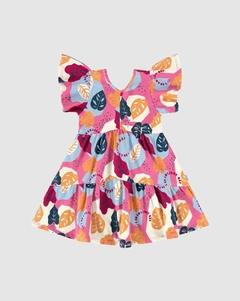 1000127233-DO87B VESTIDO MALWEE KIDS ROSA