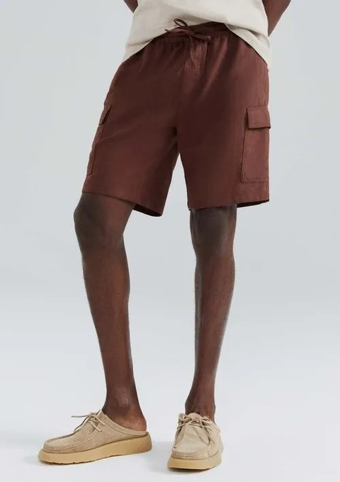 H4JJ1CSN BERMUDA HERING CARGO COM LINHO MARROM