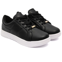1419.107-15745 TENIS VIZZANO NAPA PELE STRECH PRETO
