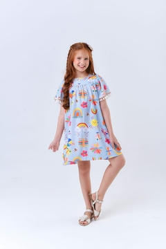 2668664 VESTIDO MYA KIDS ANNA BORBOLETAS