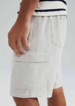 H4JJ1ASN BERMUDA HERING CARGO COM LINHO BEGE - comprar online