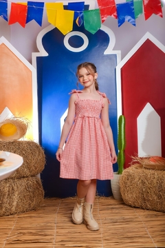 01495137786 VESTIDO INFANTIL OHAY EVA VERMELHO