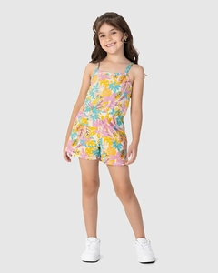 1000122990-DM51A MACAQUINHO MALWEE KIDS MALHA TEXTURIZADA OFF WHITE BORBOLETA