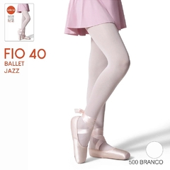9580.002-500 MEIA CALÇA SELENE FIO 40 BALLET BRANCO COM ABERTURA