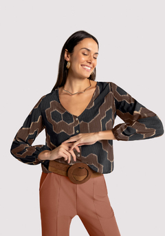 67737-Q8042D5 CAMISA LUNENDER BOHO MARROM