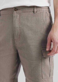 LZ0LHN7SI BERMUDA HERING CHINO CARGO TEXTURIZADA BEGE