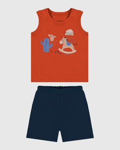 1000127347-02634 CONJUNTO MALWEE KIDS LARANJA